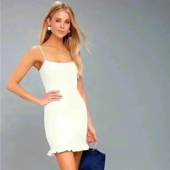 Lulus White Bodycon Mini Dress - Picture 1 of 4